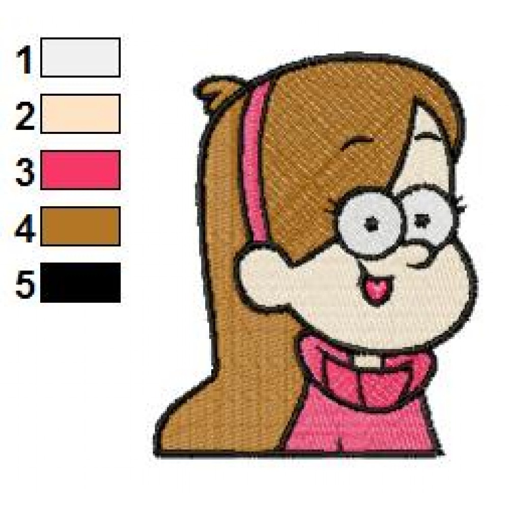Gravity Falls Mabel Pines 03 Embroidery Design